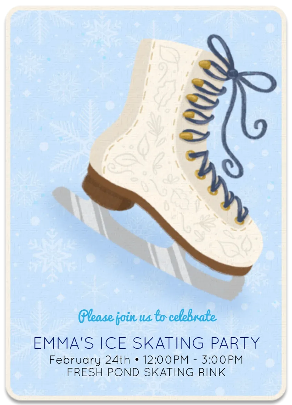 Winter Ice Skate card