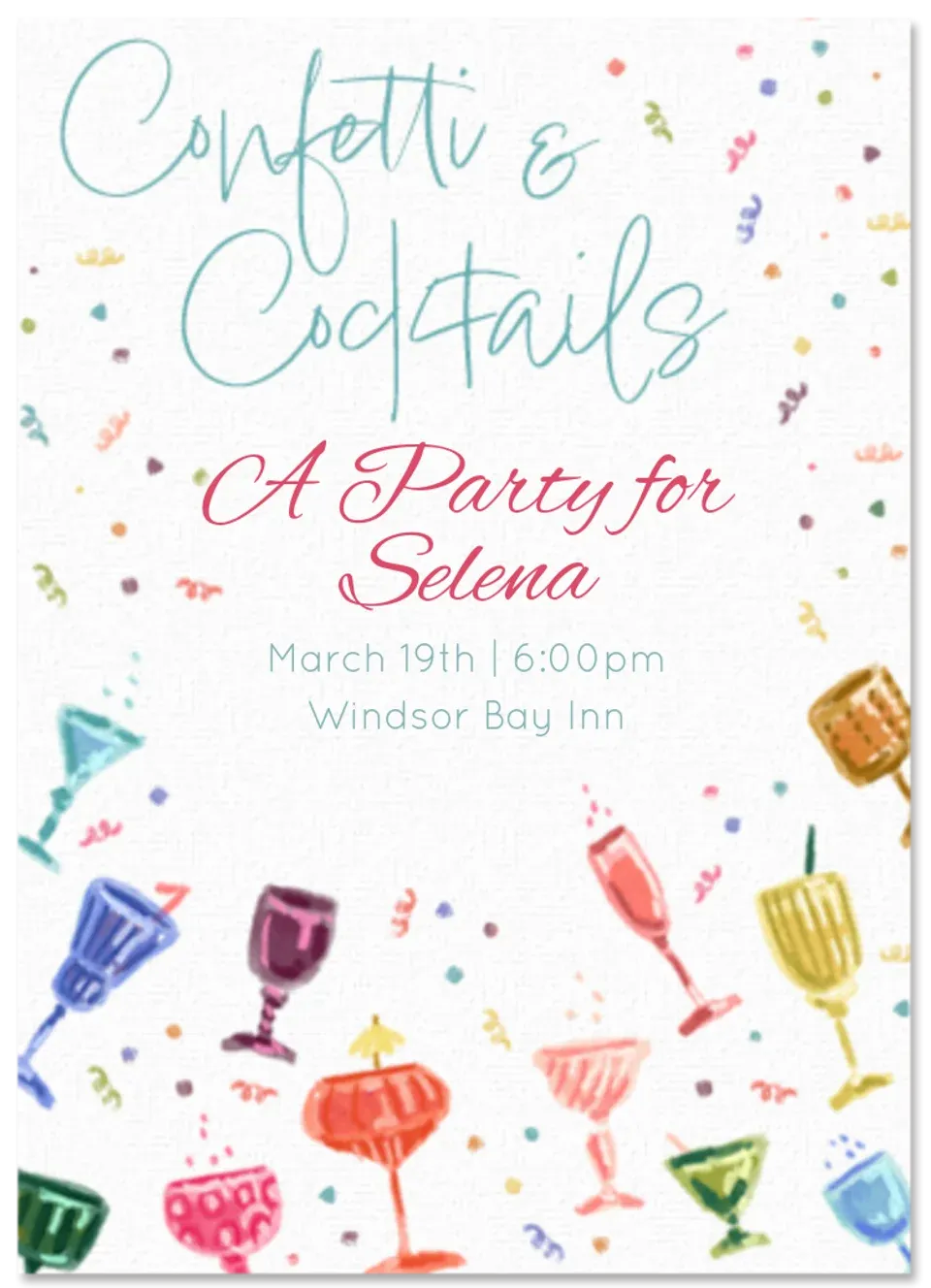 Confetti & Cocktails card