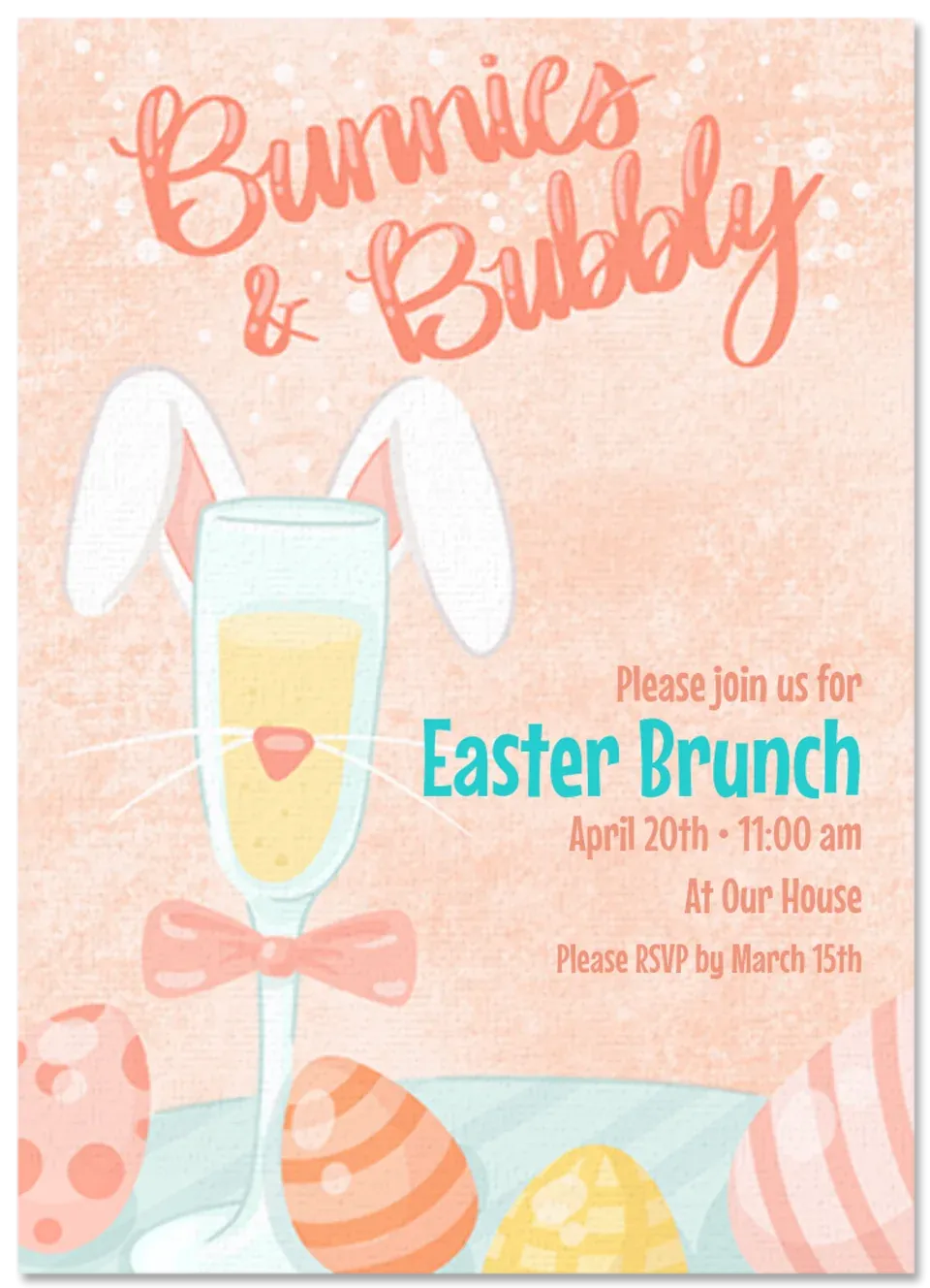 Bunnies & Bubbly card