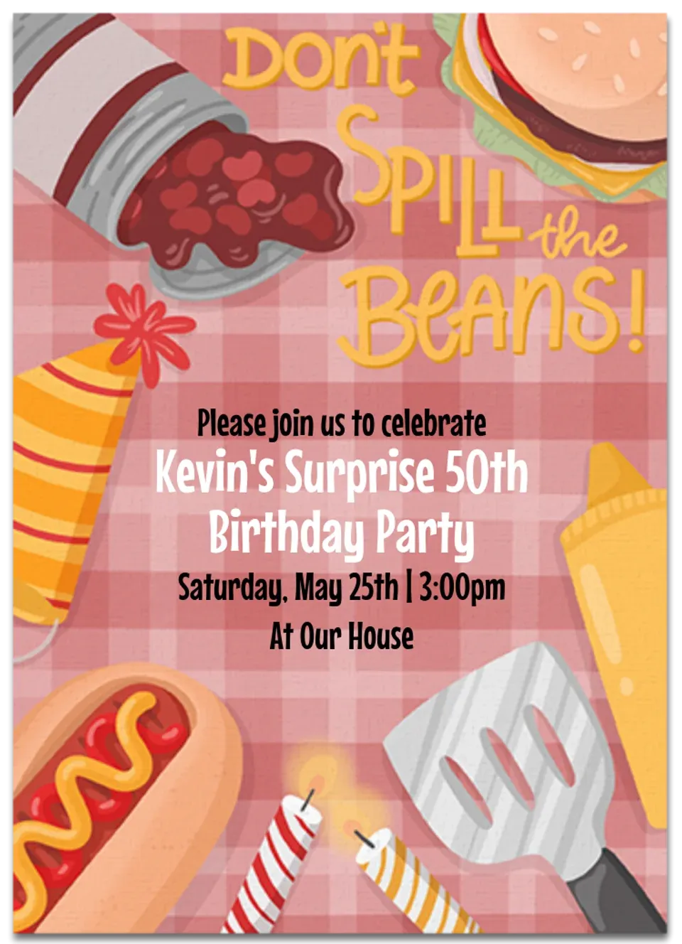 Spill The Beans BBQ card