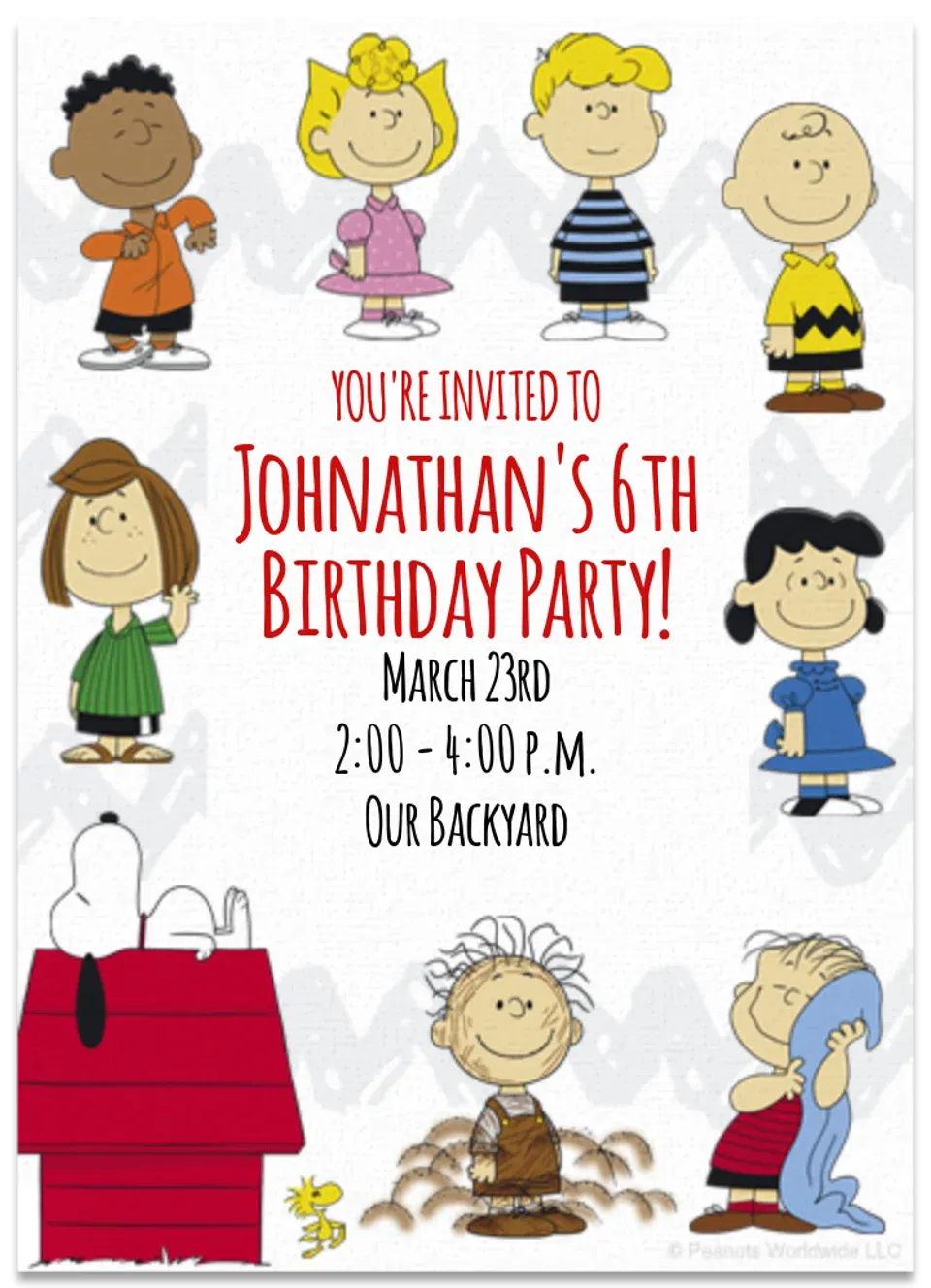 Peanuts | The Gang card