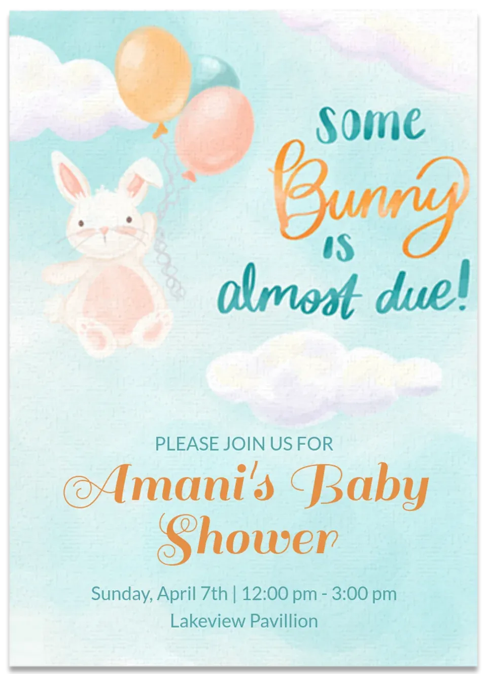 Some Bunny Baby Shower card