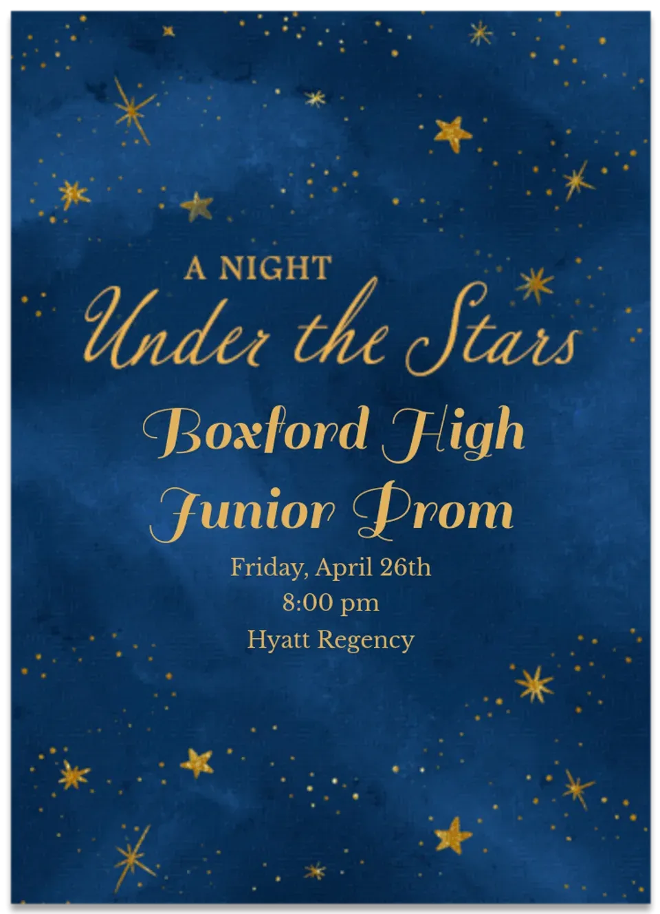 Under the Stars card