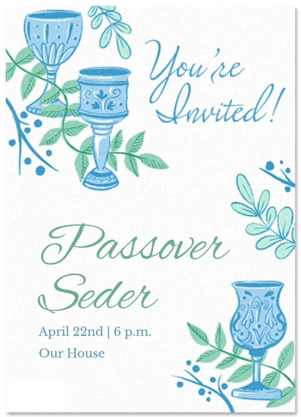 Passover Goblets card