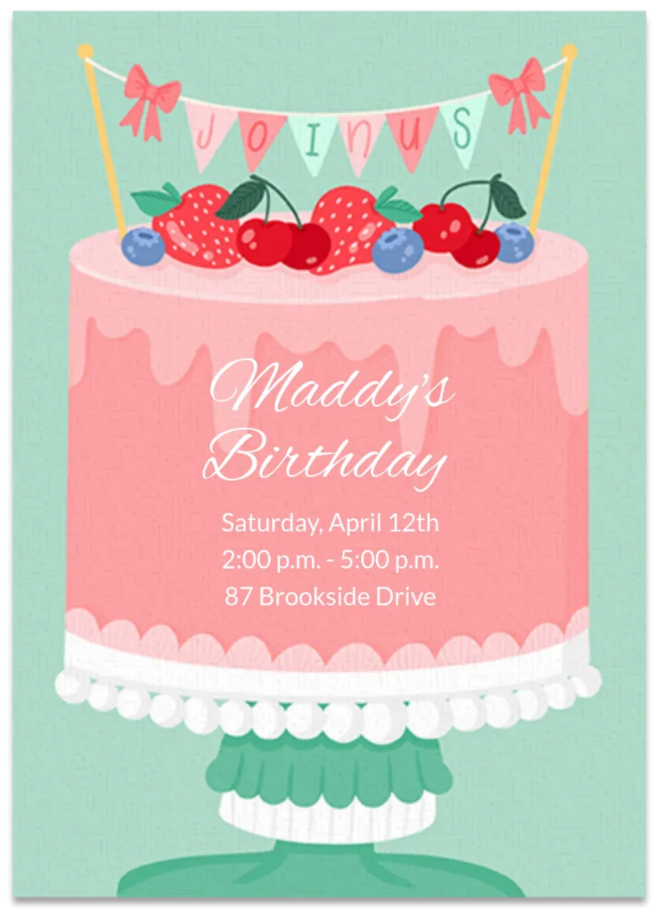 Spring Berry Cake card