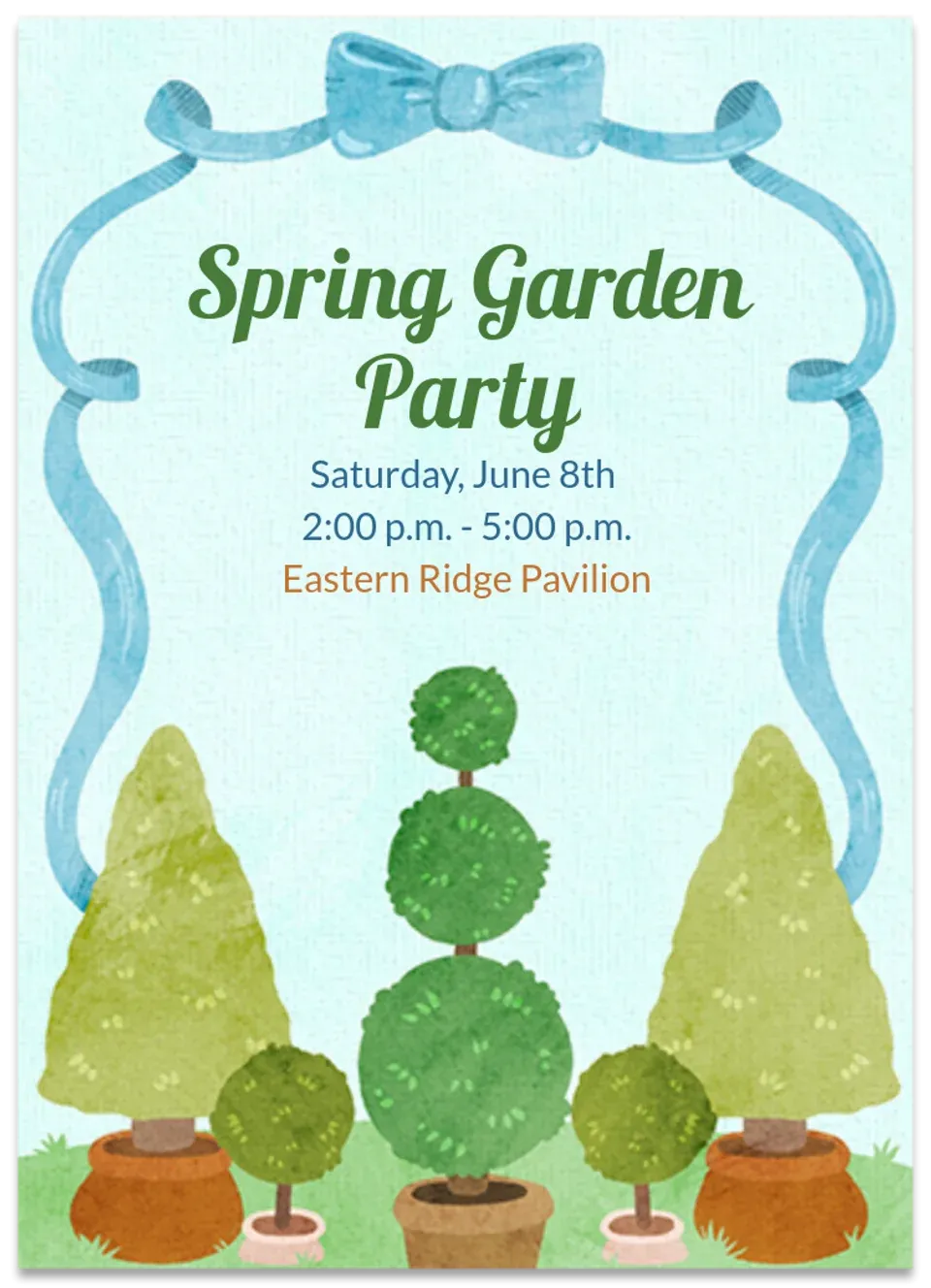 Garden Party Topiary card