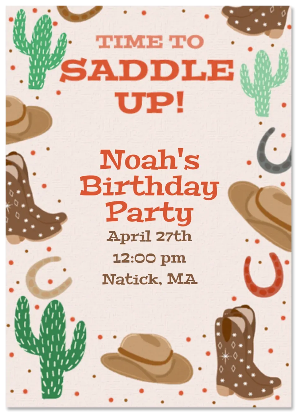 Western Birthday card