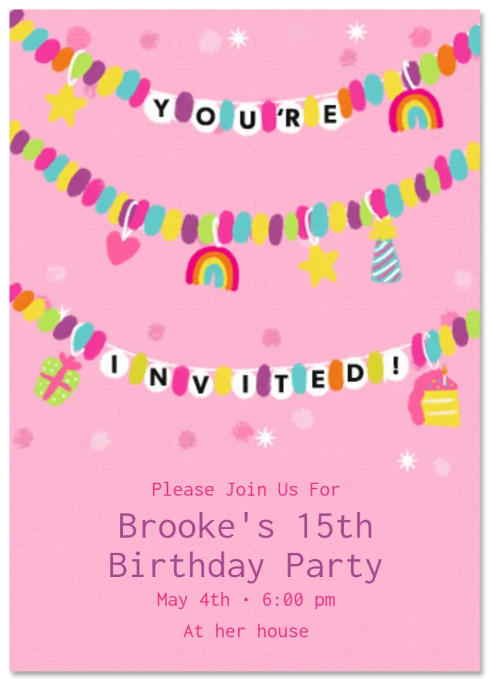 Friendship Bracelet Birthday card