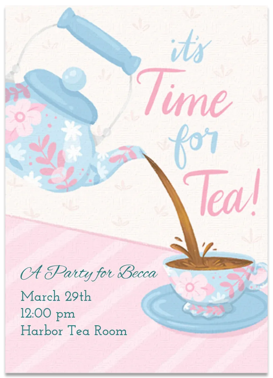Time for Tea Spring card