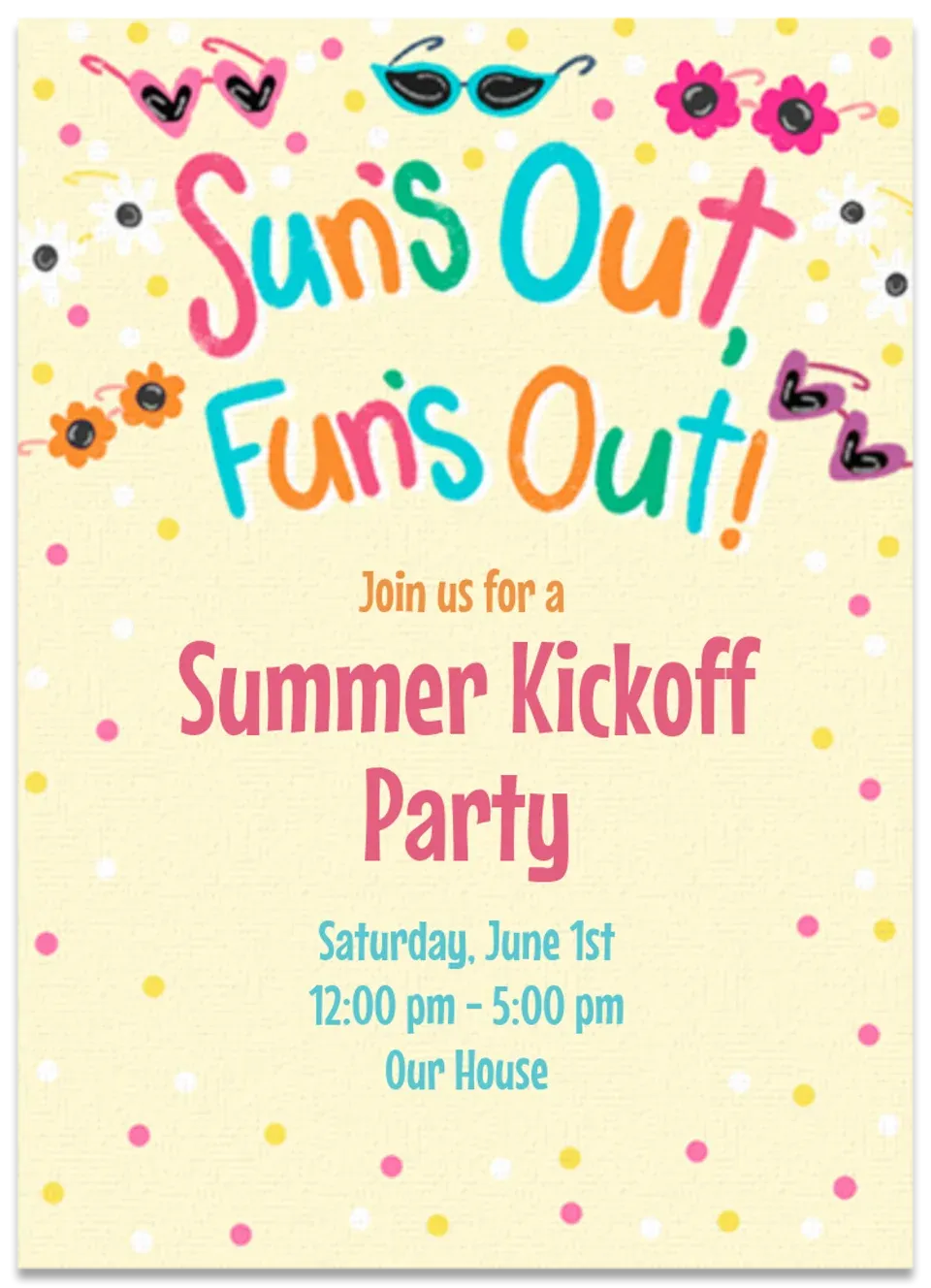 Sun's Out Fun's Out card