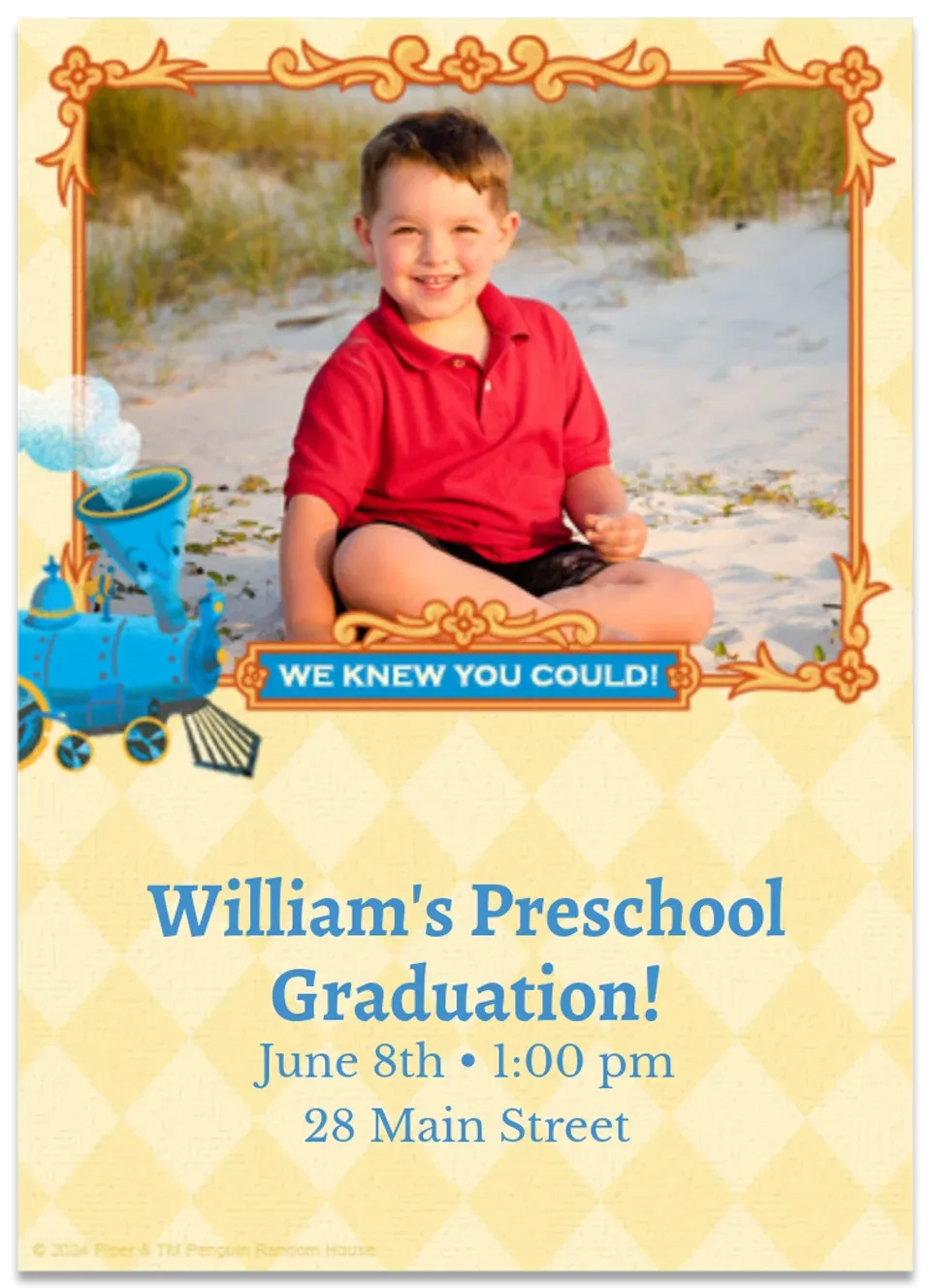 Little Engine Graduation card