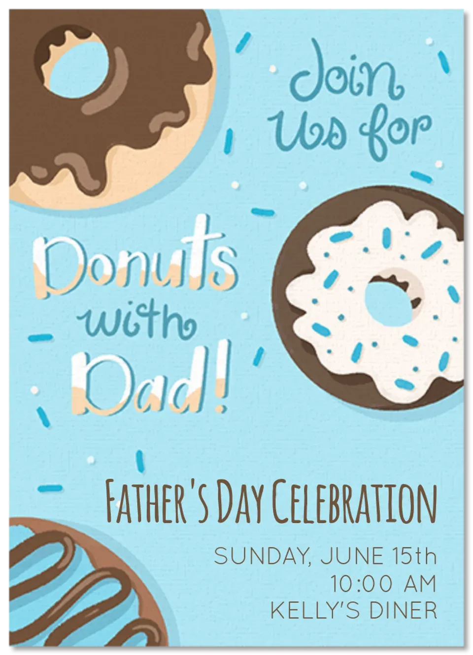 Donuts with Dad card