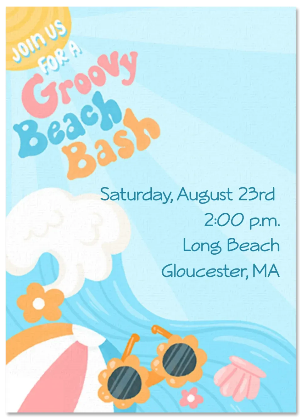 Groovy Beach card
