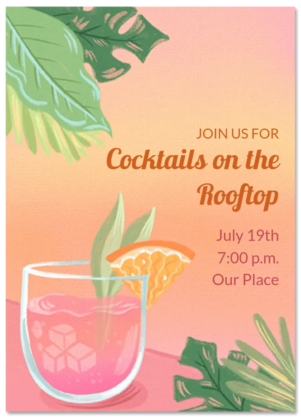 Summer Cocktails card