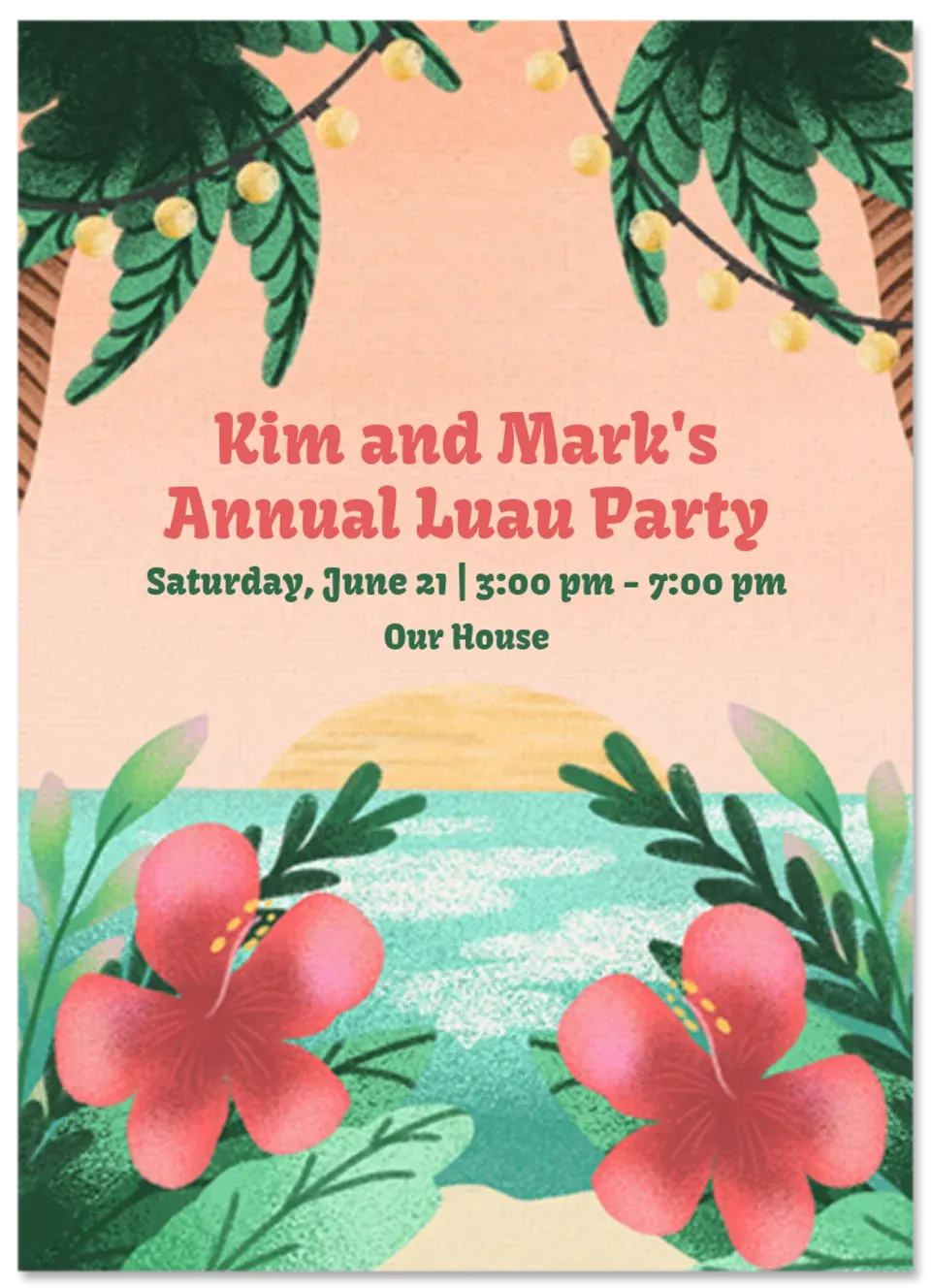 Luau Landscape card