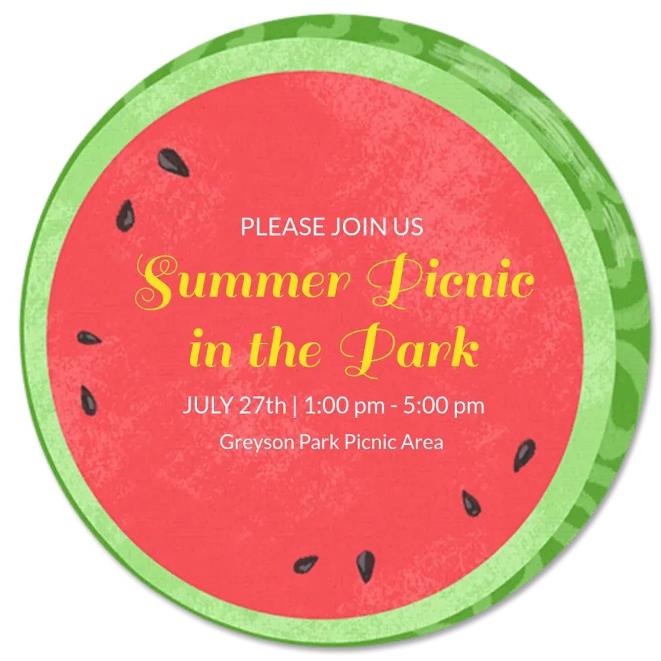 Summer Watermelon Slice card