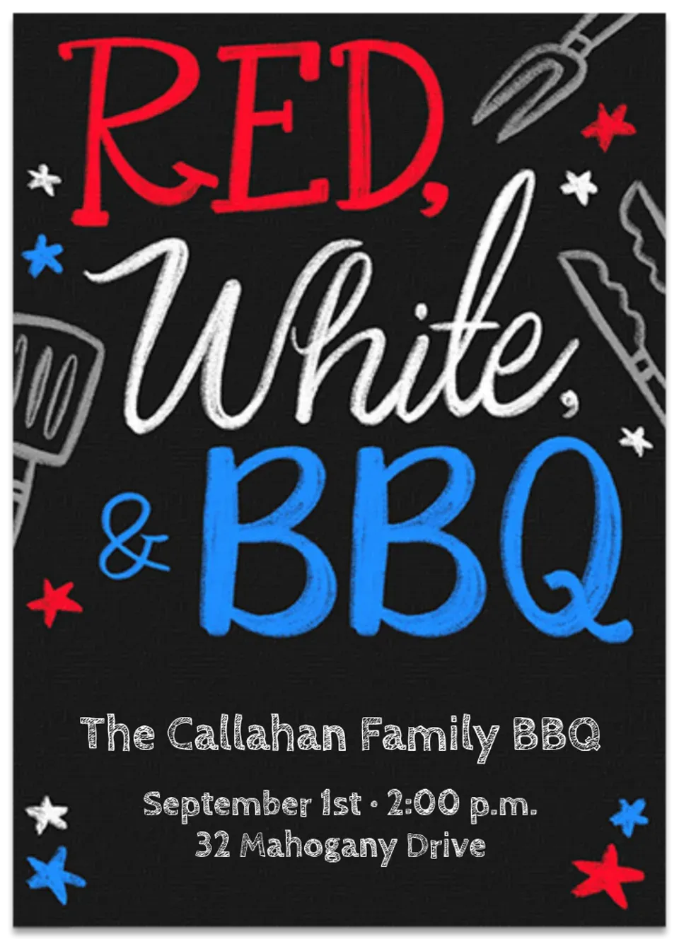Red, White, & BBQ card