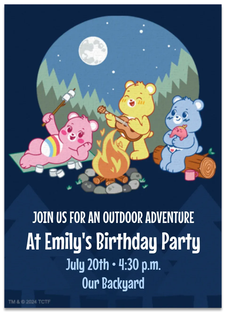Care Bears | Camping card