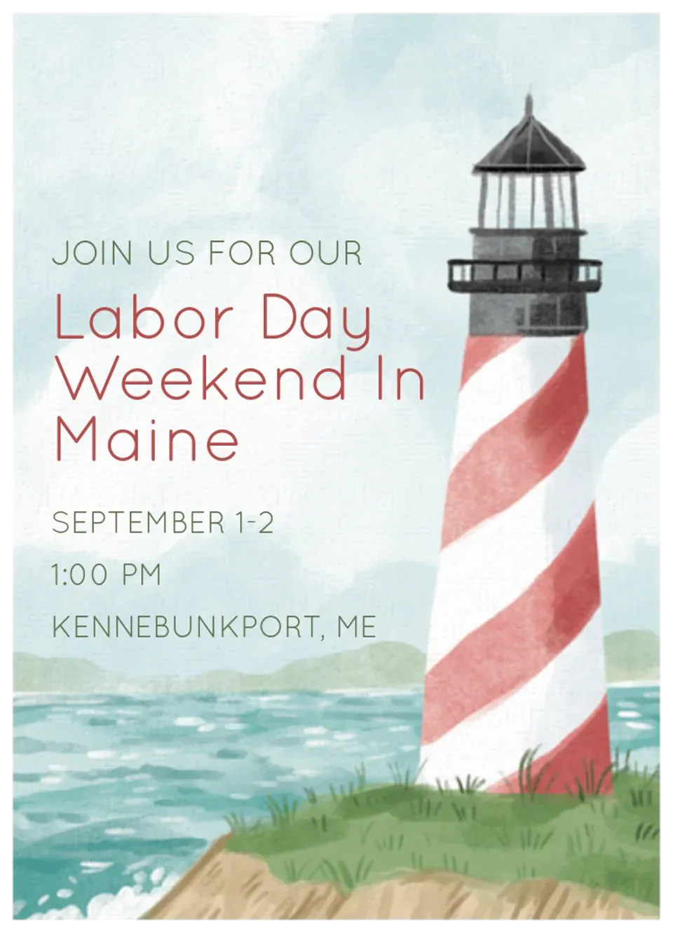 Coastal Lighthouse card