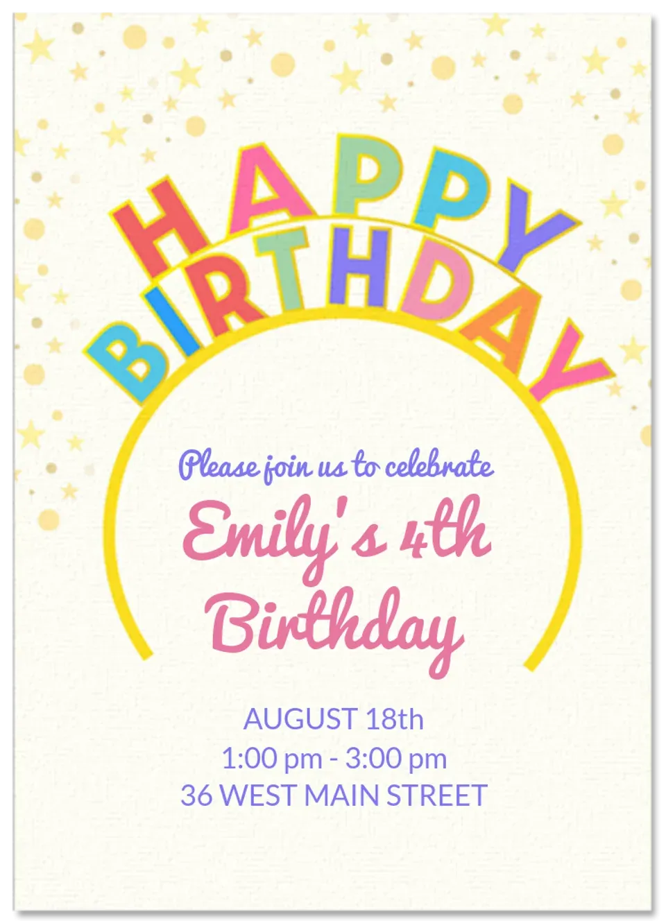 Birthday Headband card