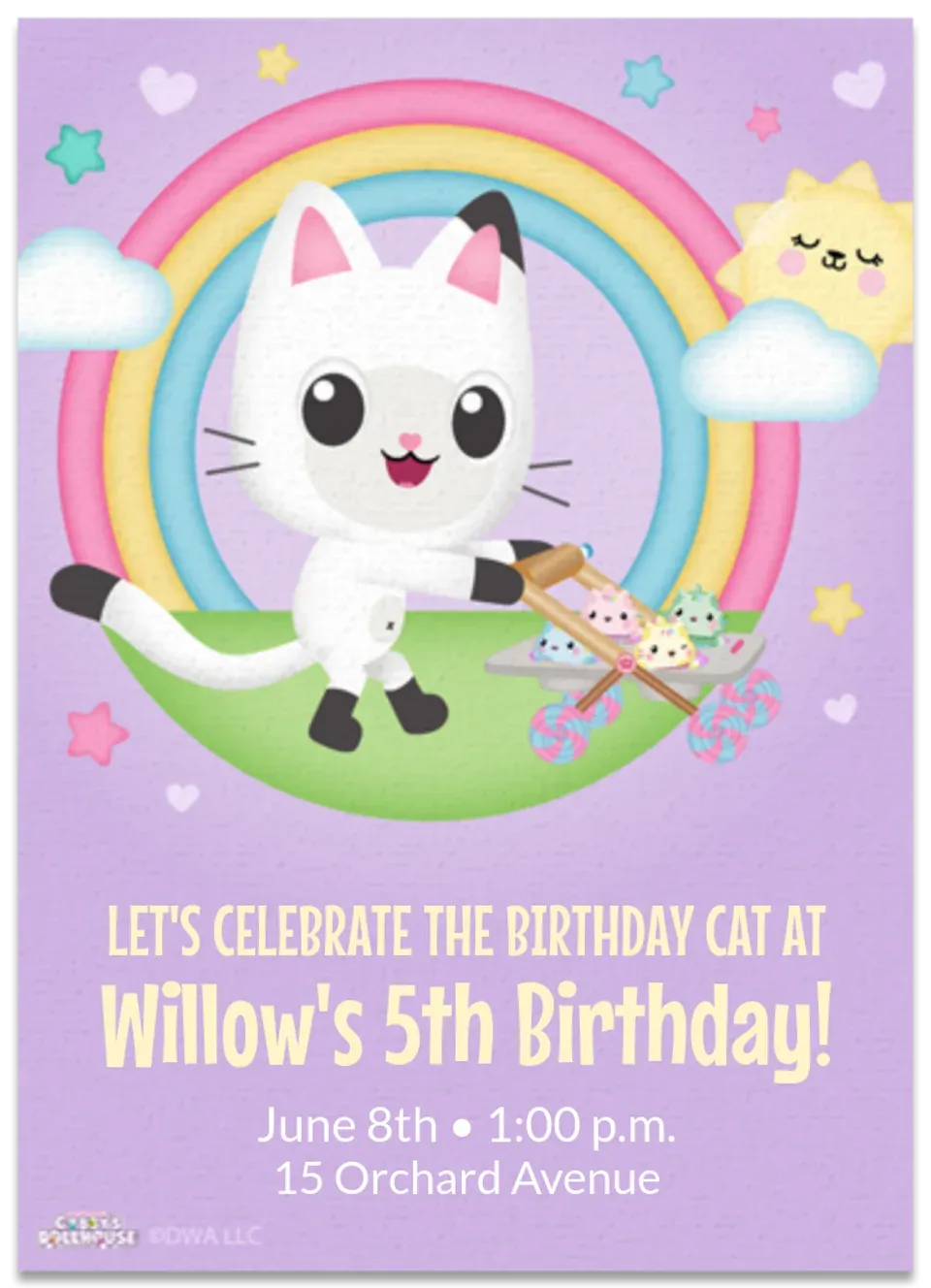 Gabby's Dollhouse | Pastel Birthday card