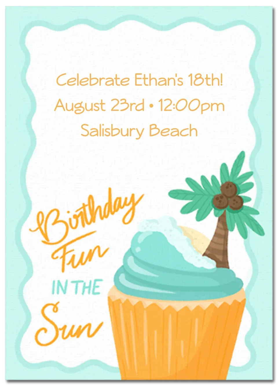 Summer Birthday Cupcake card