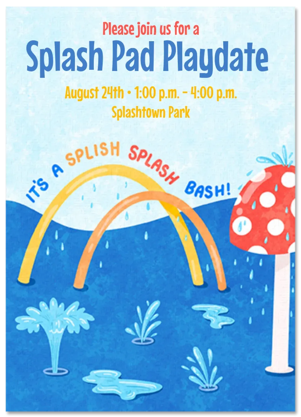 Splash Pad card