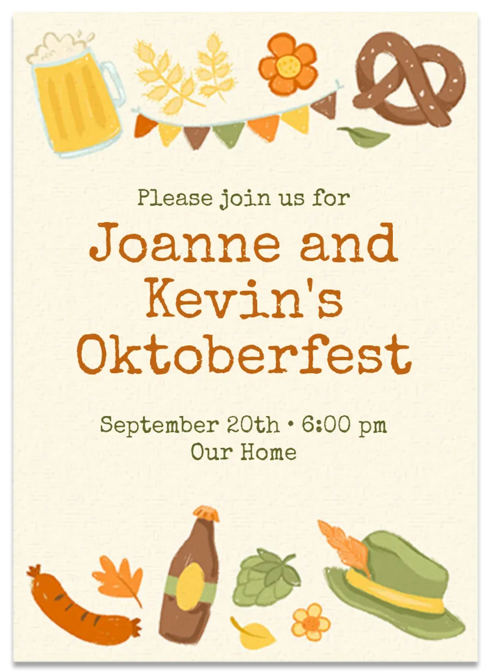 Oktoberfest Border card