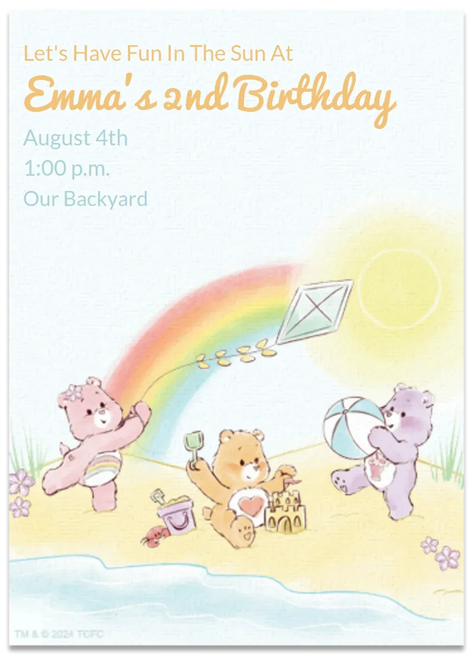Care Bears | Tropical Beach card