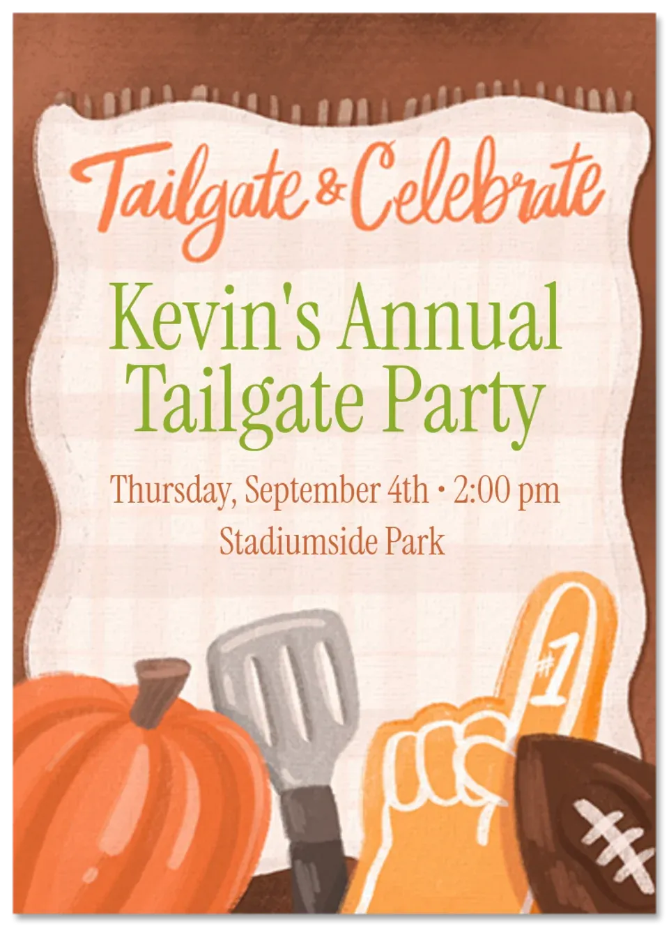 Tailgate & Celebrate card