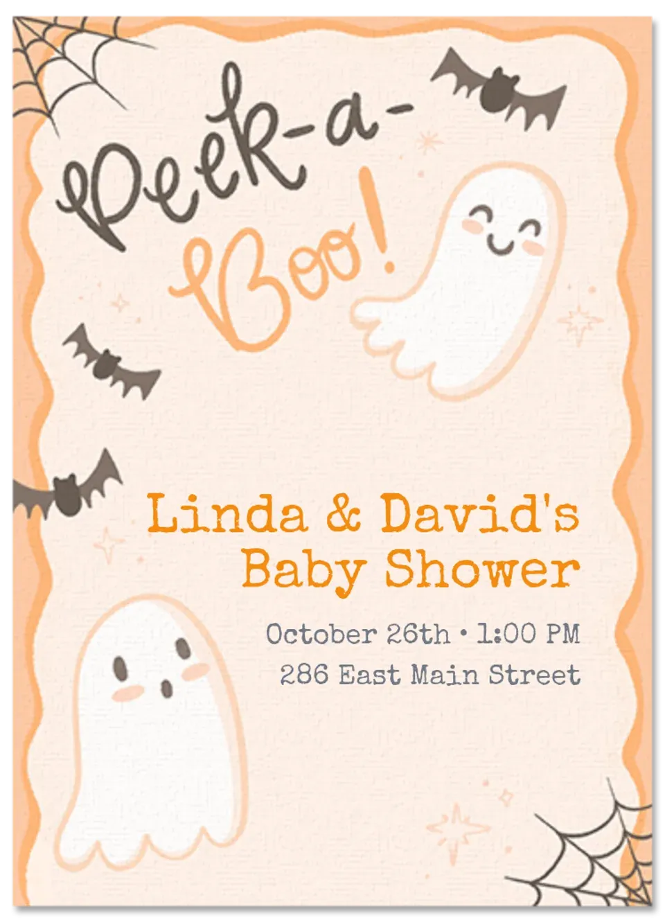 Peek-a-Boo Ghosts card