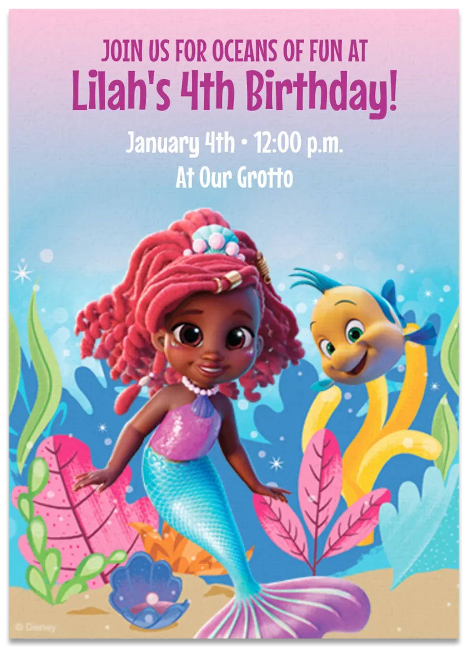 Disney Jr. Ariel card