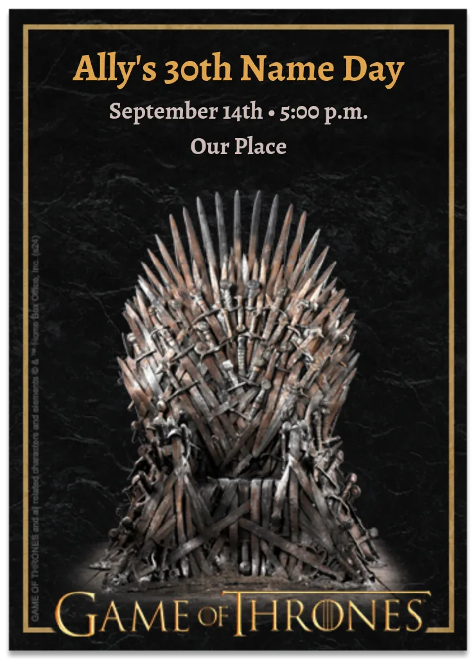 Game of Thrones card