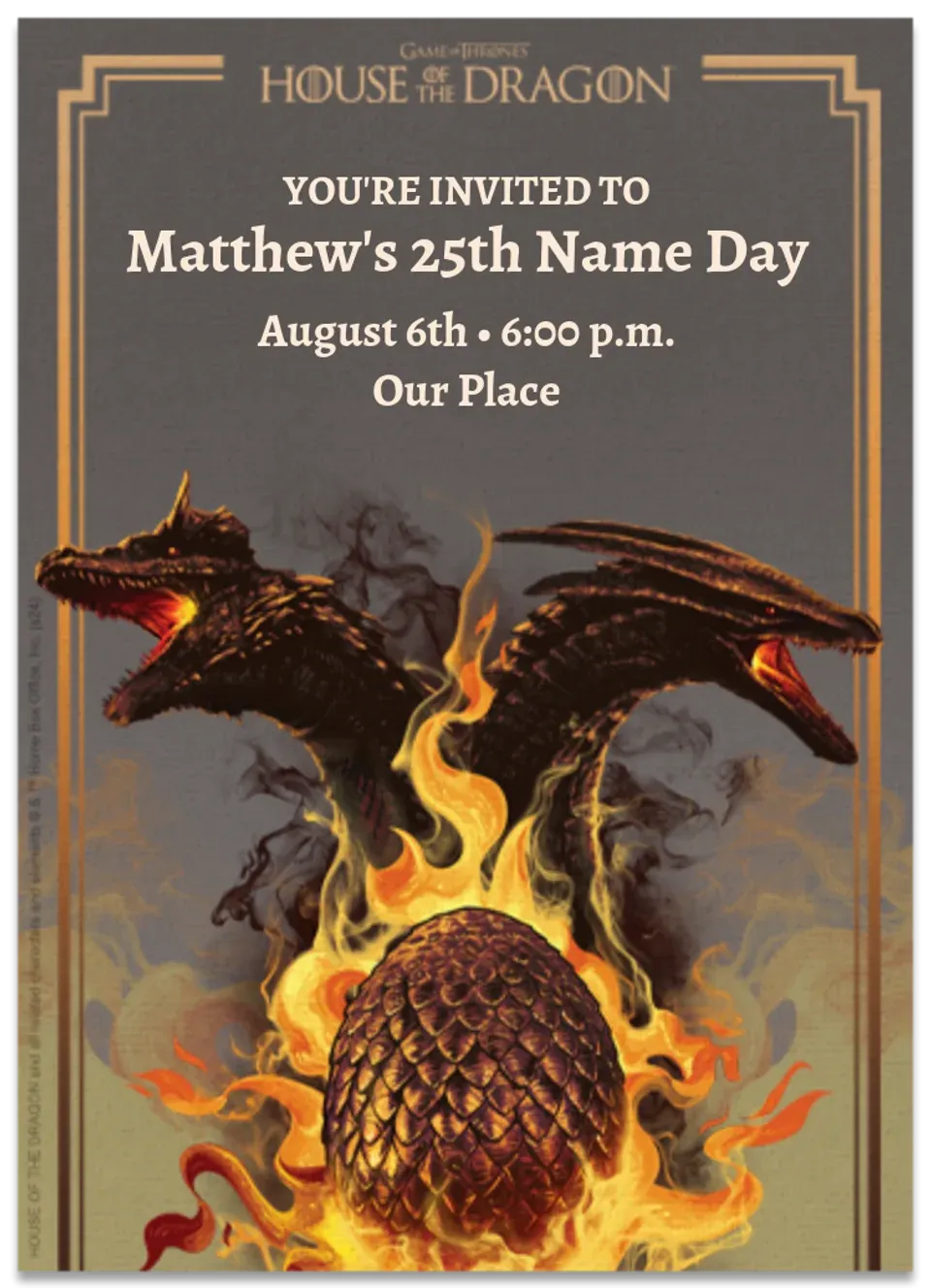 House of the Dragon card