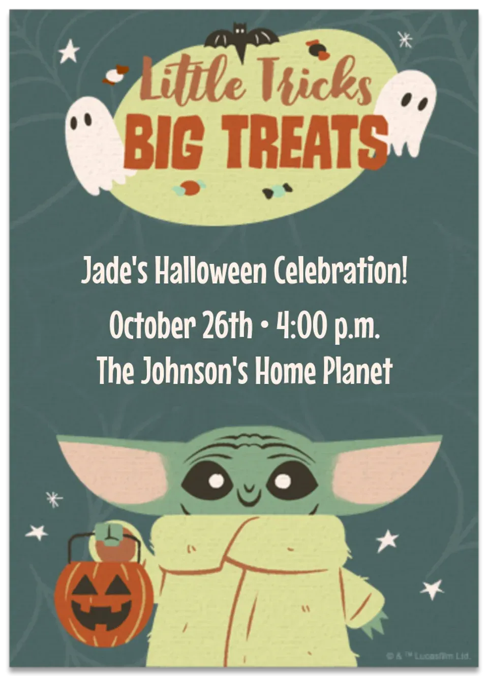 Star Wars | Halloween Grogu card