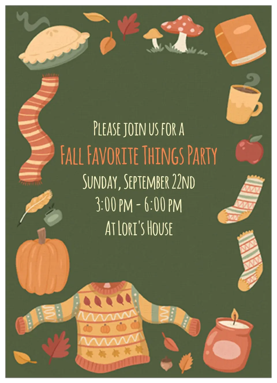Fall Favorite Things card