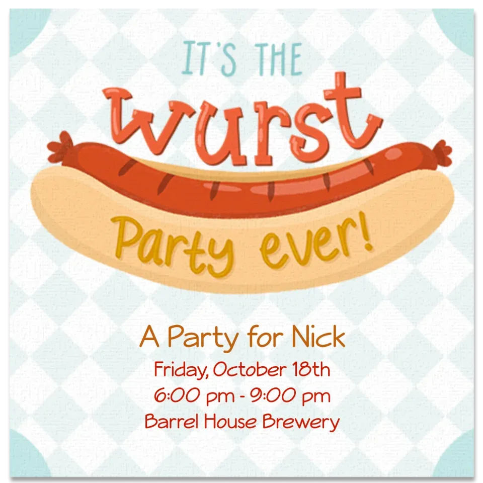 Wurst Party Ever card