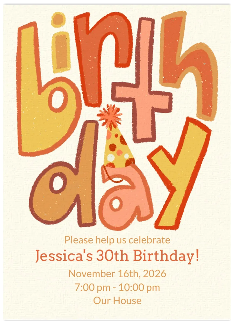 Fall Adult Birthday card