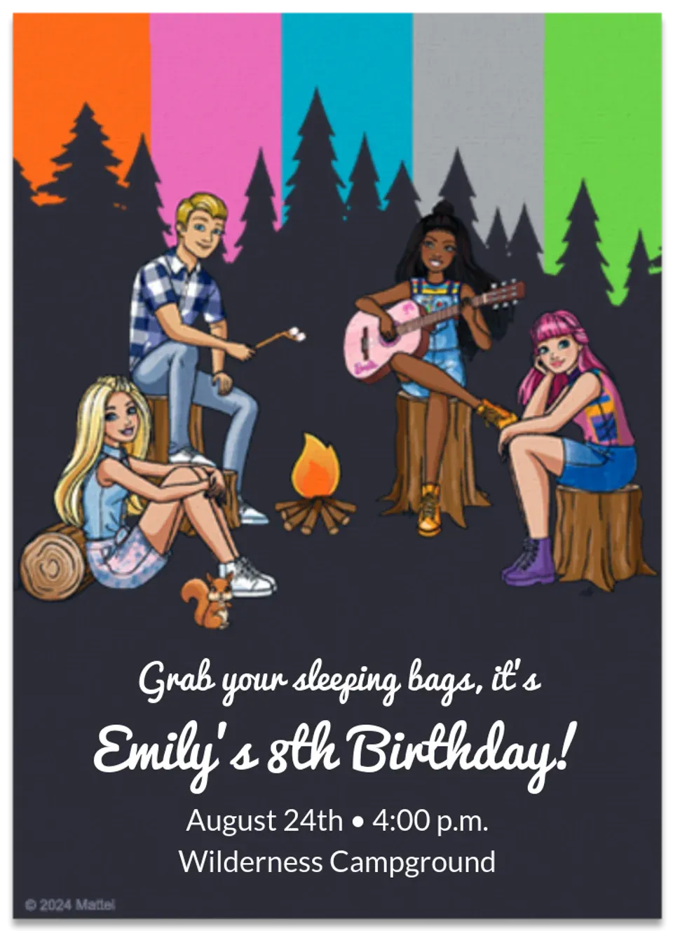 Barbie | Camping card