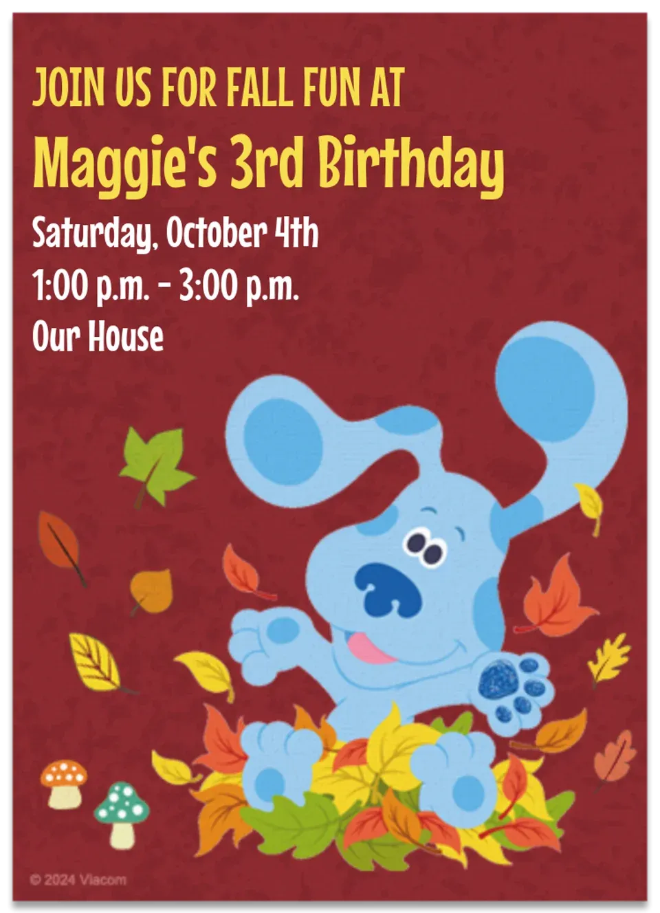 Blue's Clues Autumn card