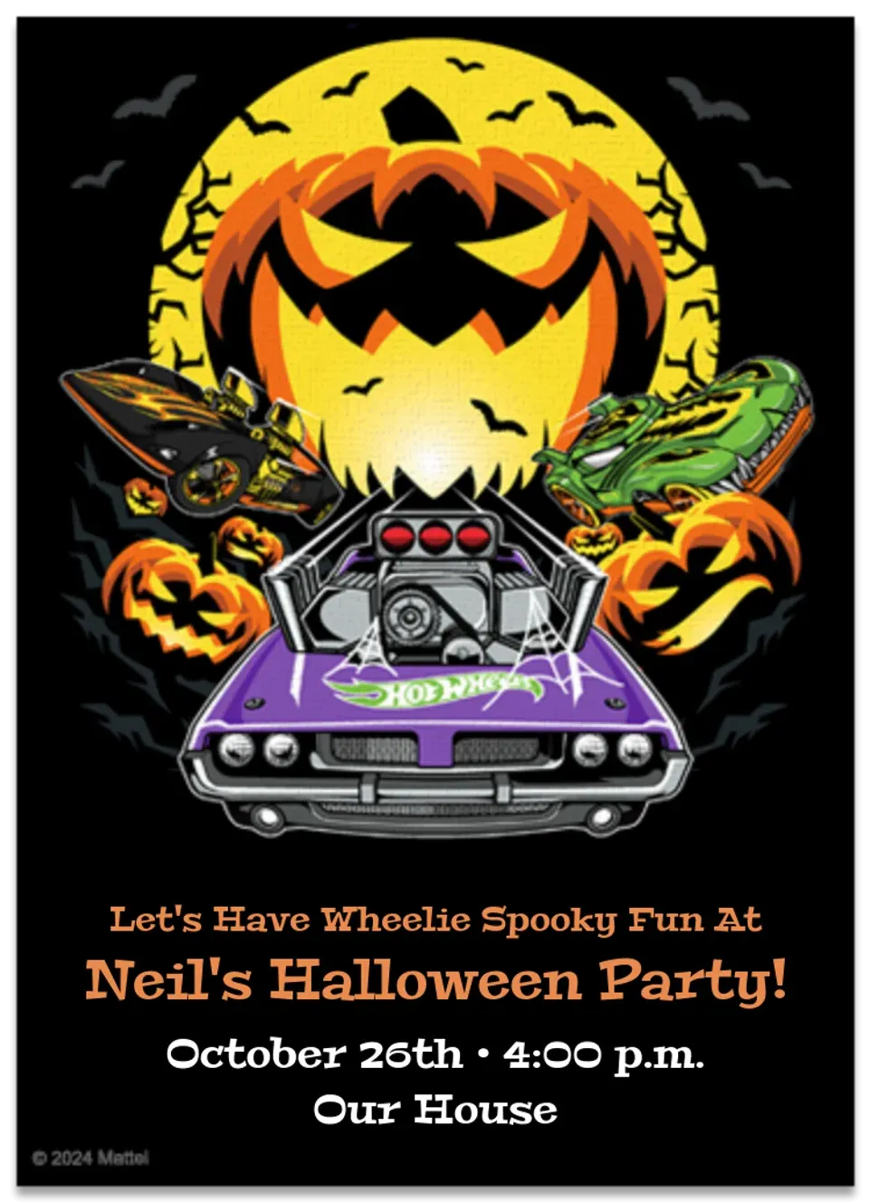 Hot Wheels - Halloween card