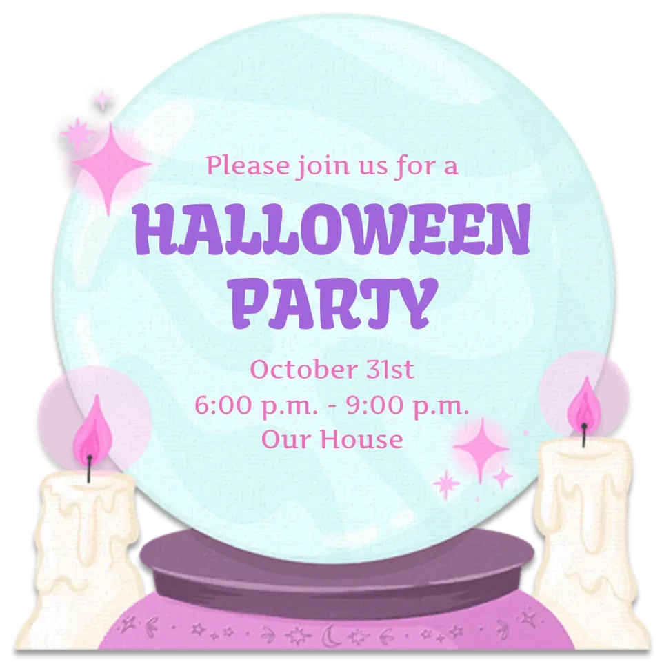 Crystal Ball Sparkle card