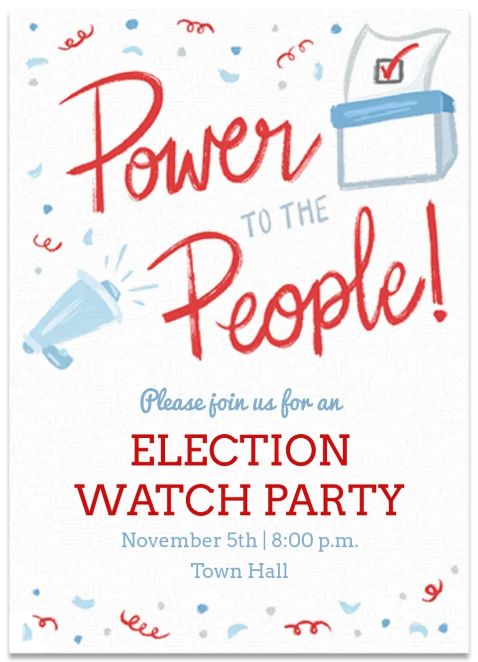 Power to the People card