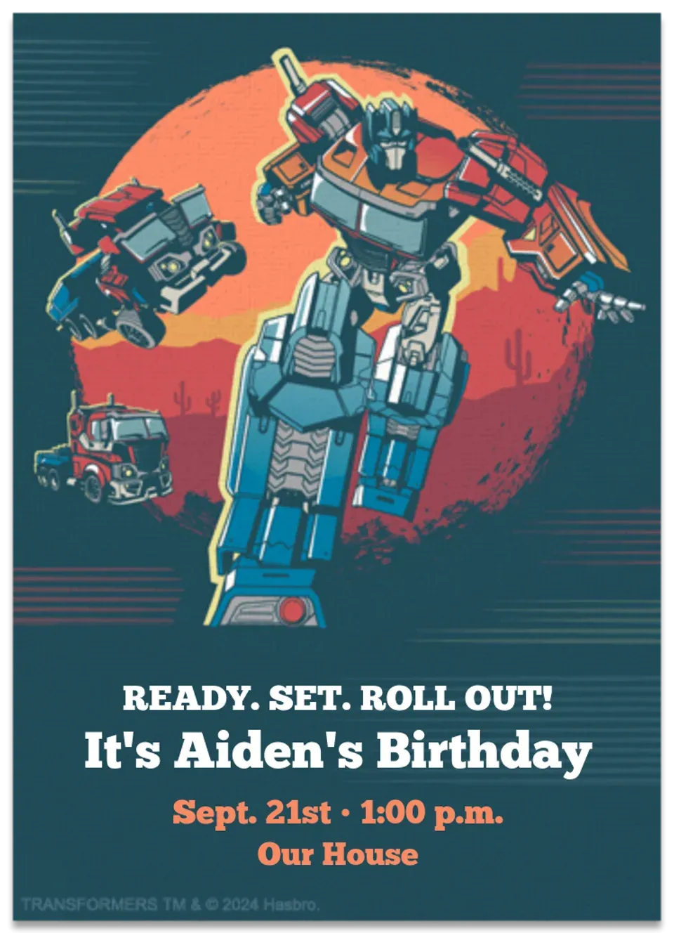 Transformers Desert Run card