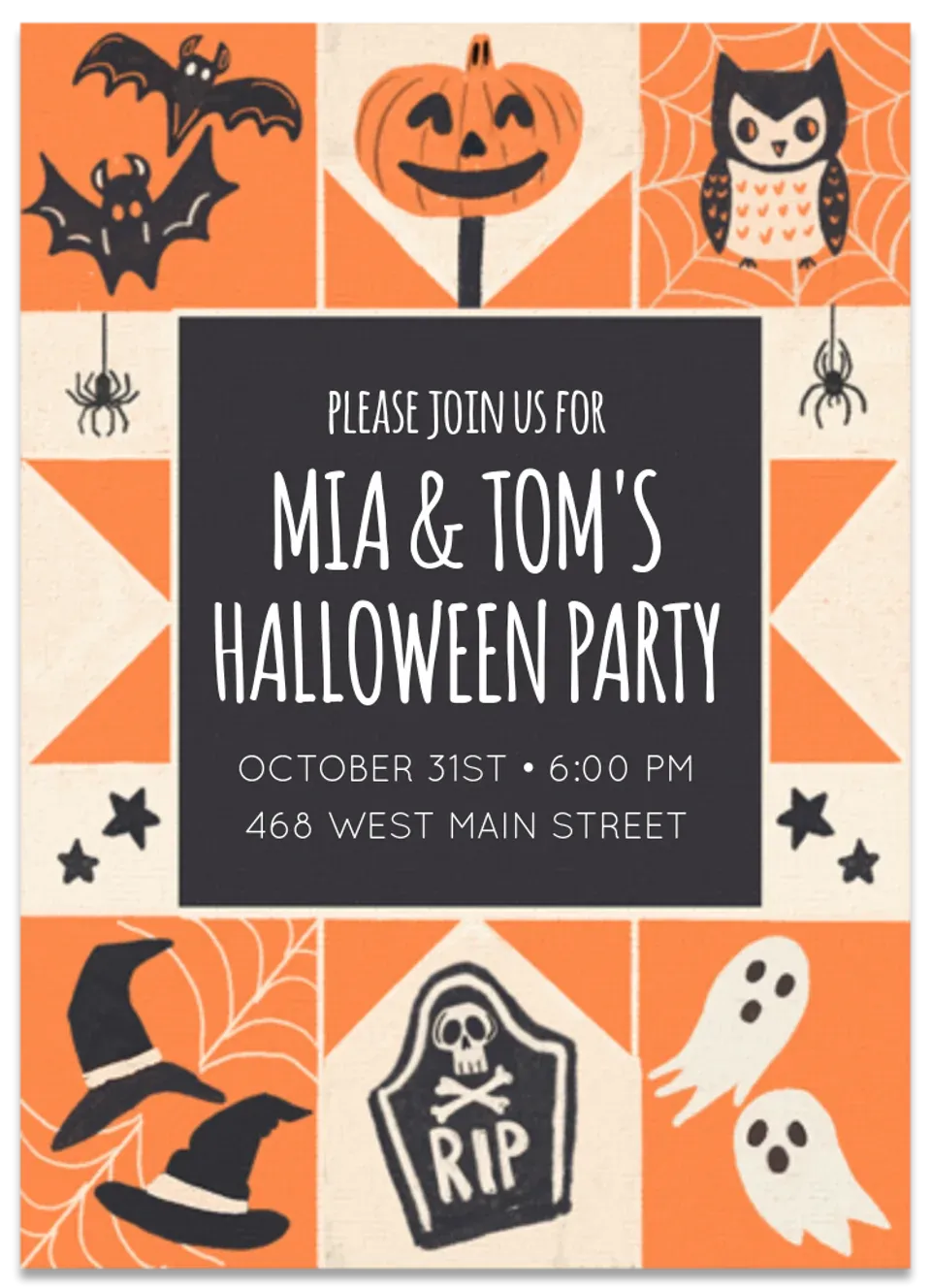 Rustic Halloween card