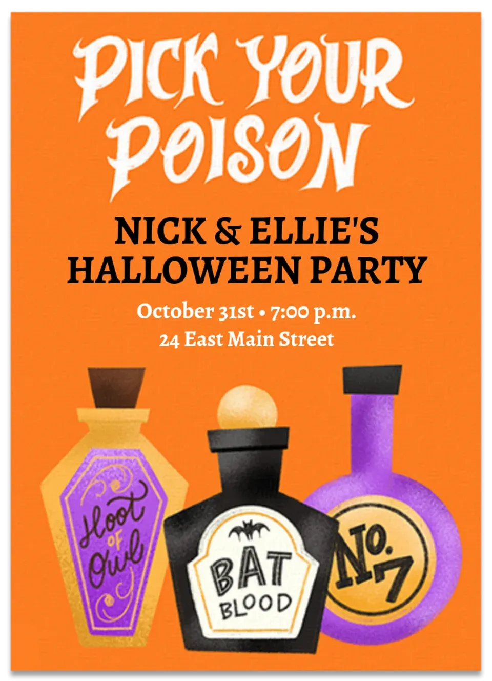 Pick Your Poison card