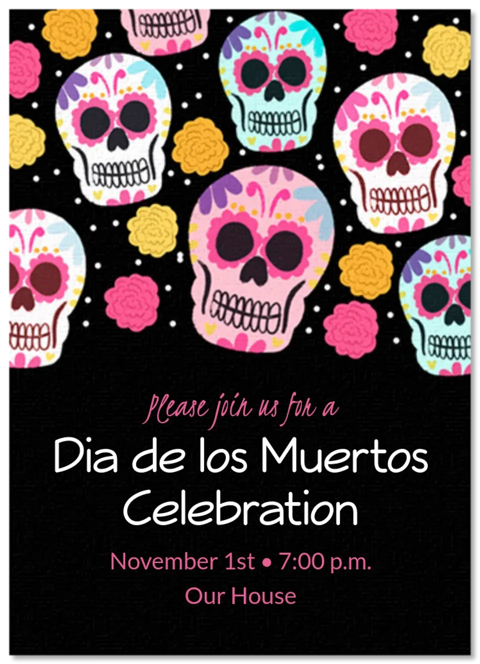 Día De Los Muertos Pattern card