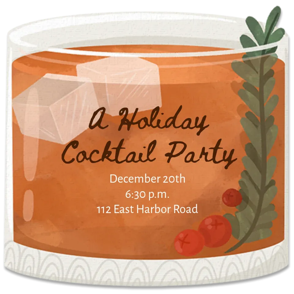 Holiday Cocktail card