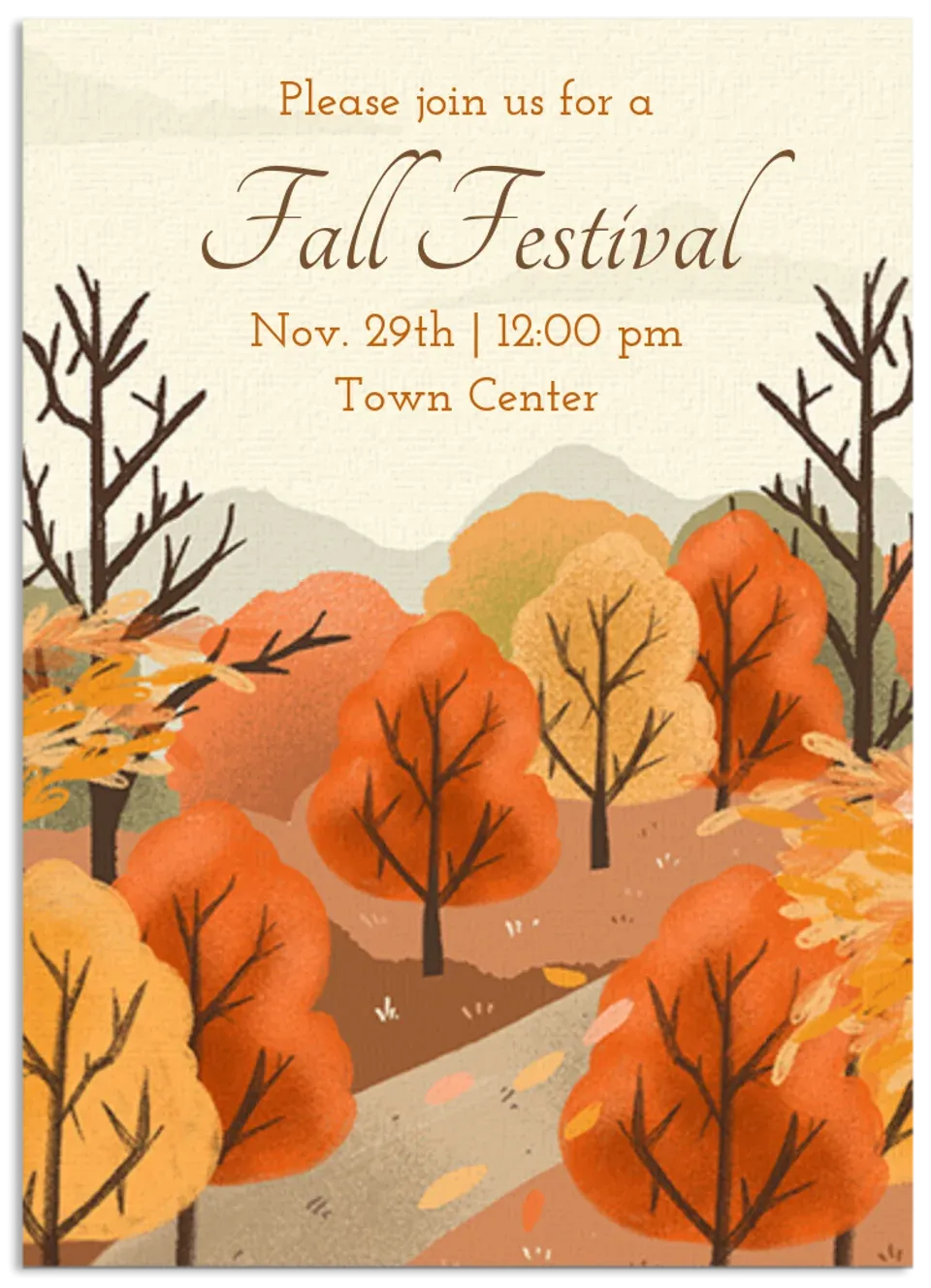 Autumn Landscape card