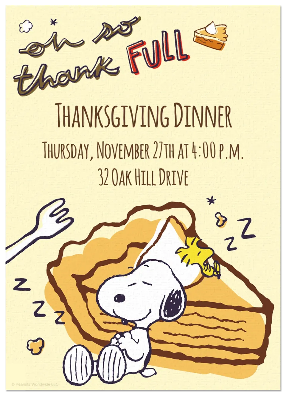 Peanuts | Turkey Day card